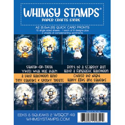 Whimsy Stamps Quick Card Fronts - Eeks And Squeaks 2